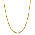 14kt Yellow Gold 4mm Diamond Cut Rope Chain with Lobster Clasp, 30 inch G720