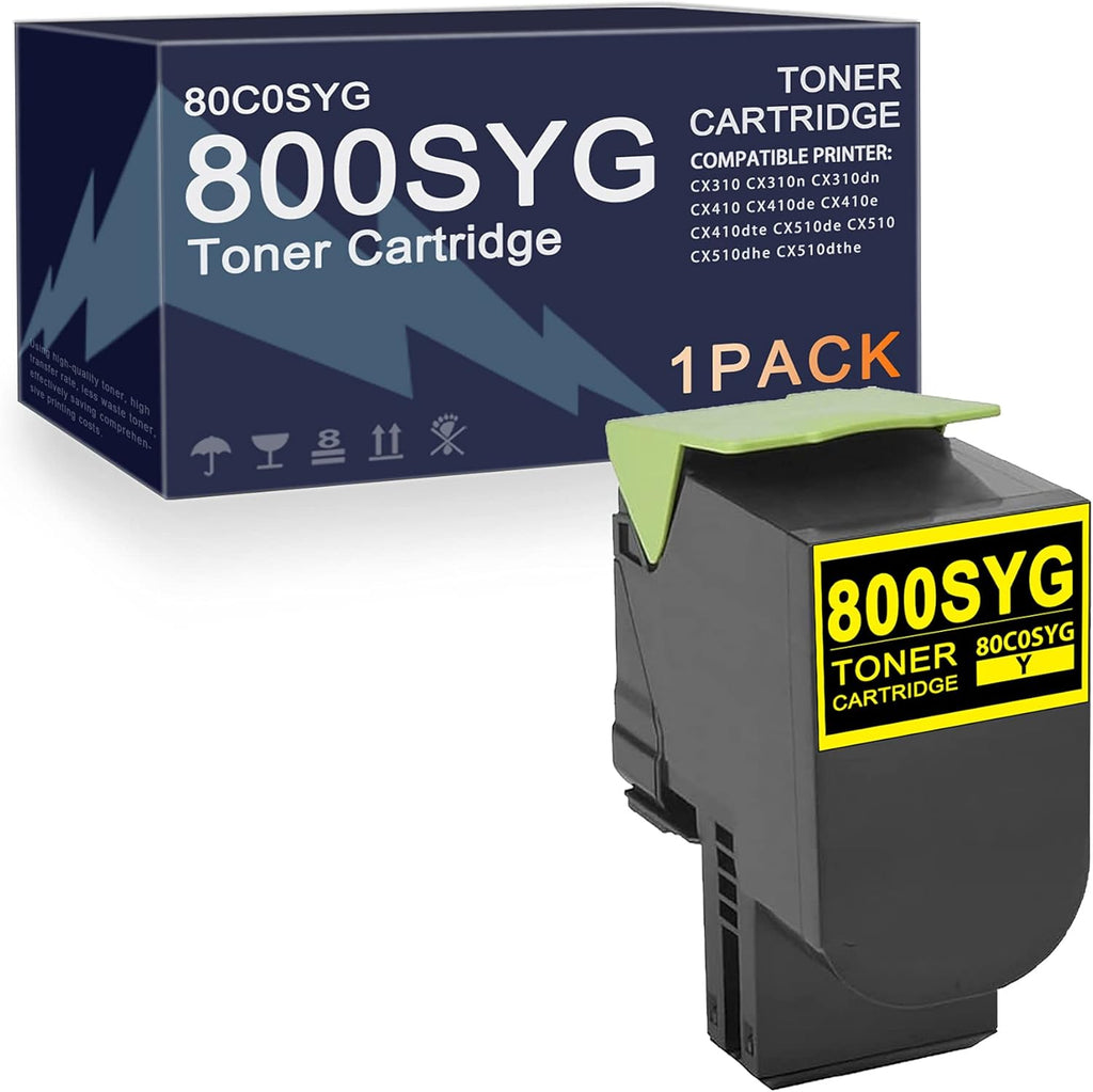 1-Yellow 80C0SYG Compatible CX310 (2000 Pages) Ink Cartridge O158394