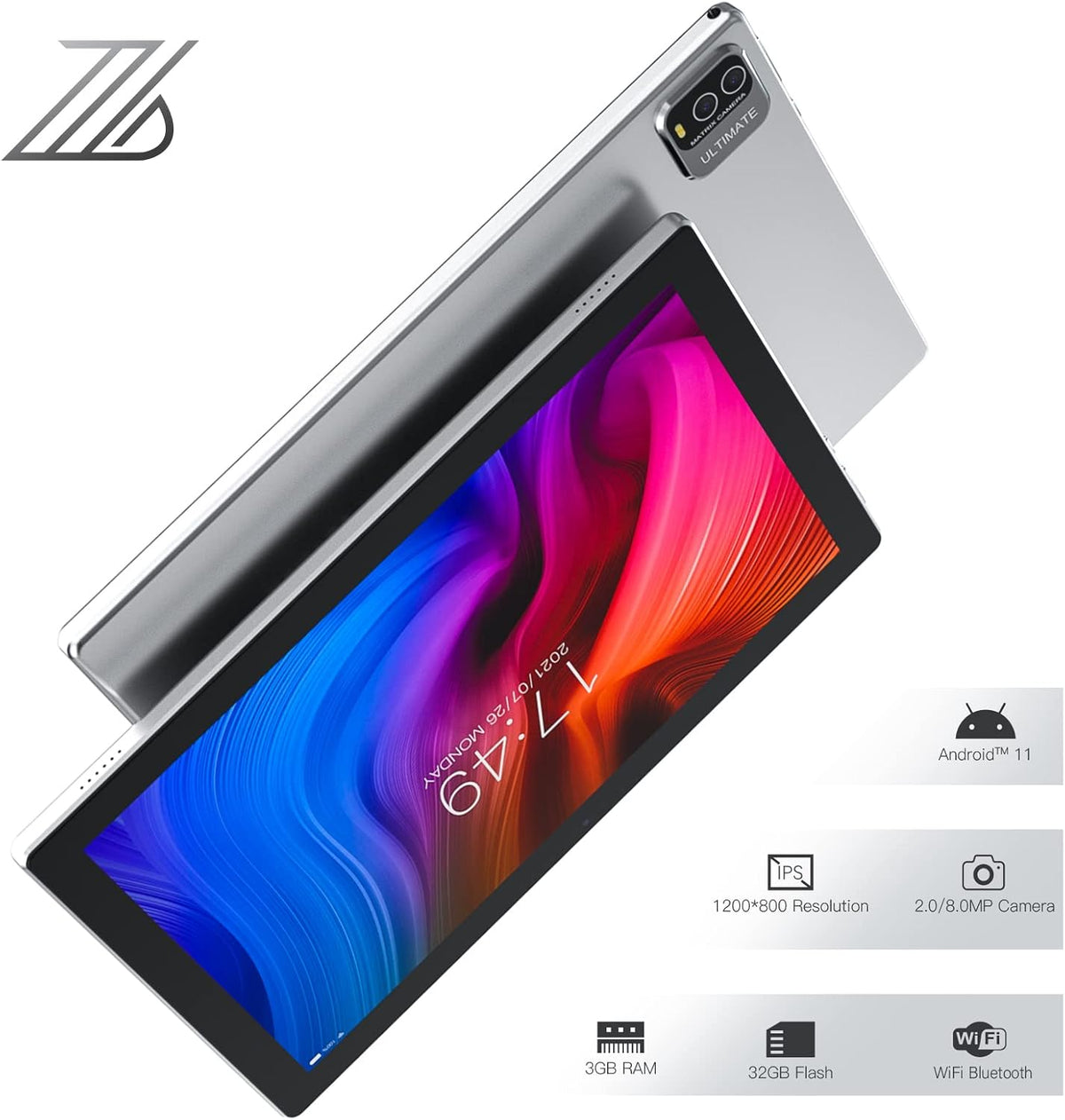 10 inch Android 11 Tablet, 3GB RAM 32GB ROM, 10.1 IPS HD Touch Screen F6230