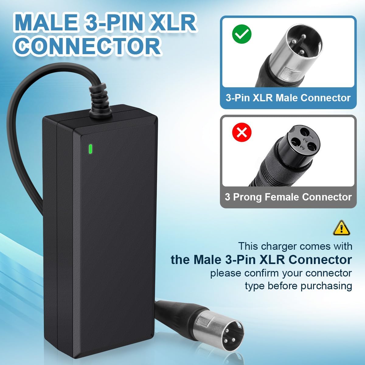 24V 2A XLR Electric Scooter Battery Charger Y156