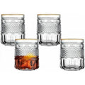 1 oz Gold Rim Beverage Glass Cup Set of 4 T3420
