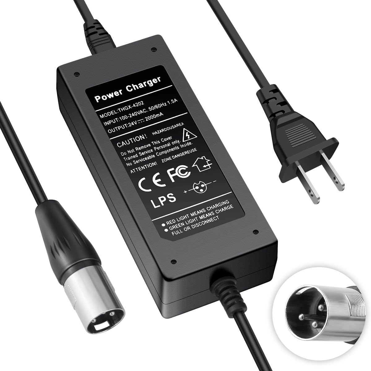 24V 2A XLR Electric Scooter Battery Charger Y156