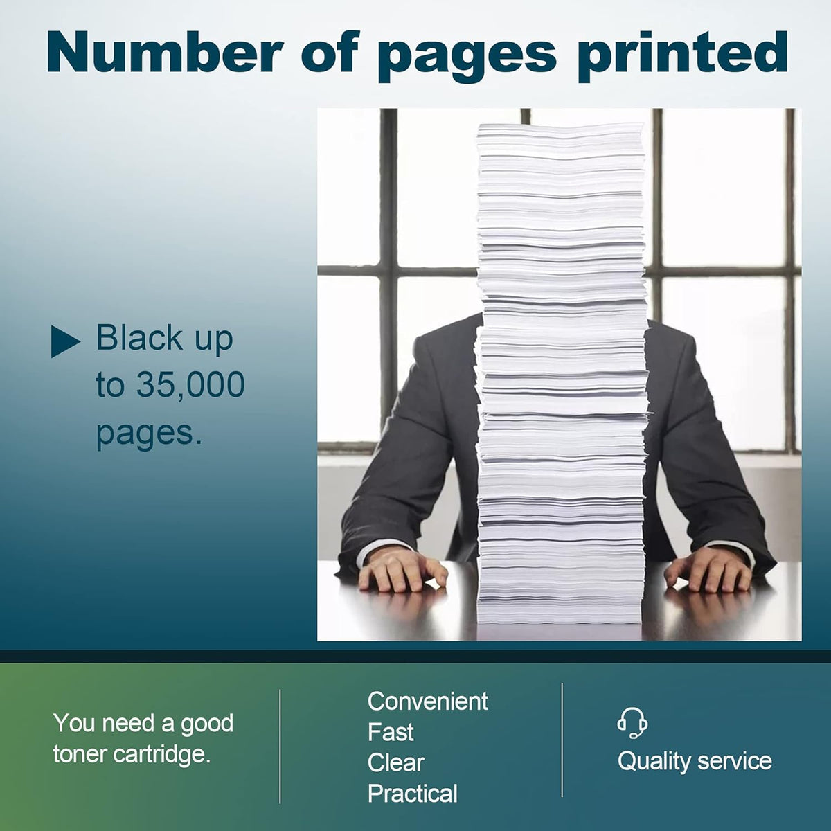 1 Pack Black High Yield Toner Cartridge Replacement for Lexmark M5163 M5170 XM5170 XM5163 Printer P195938