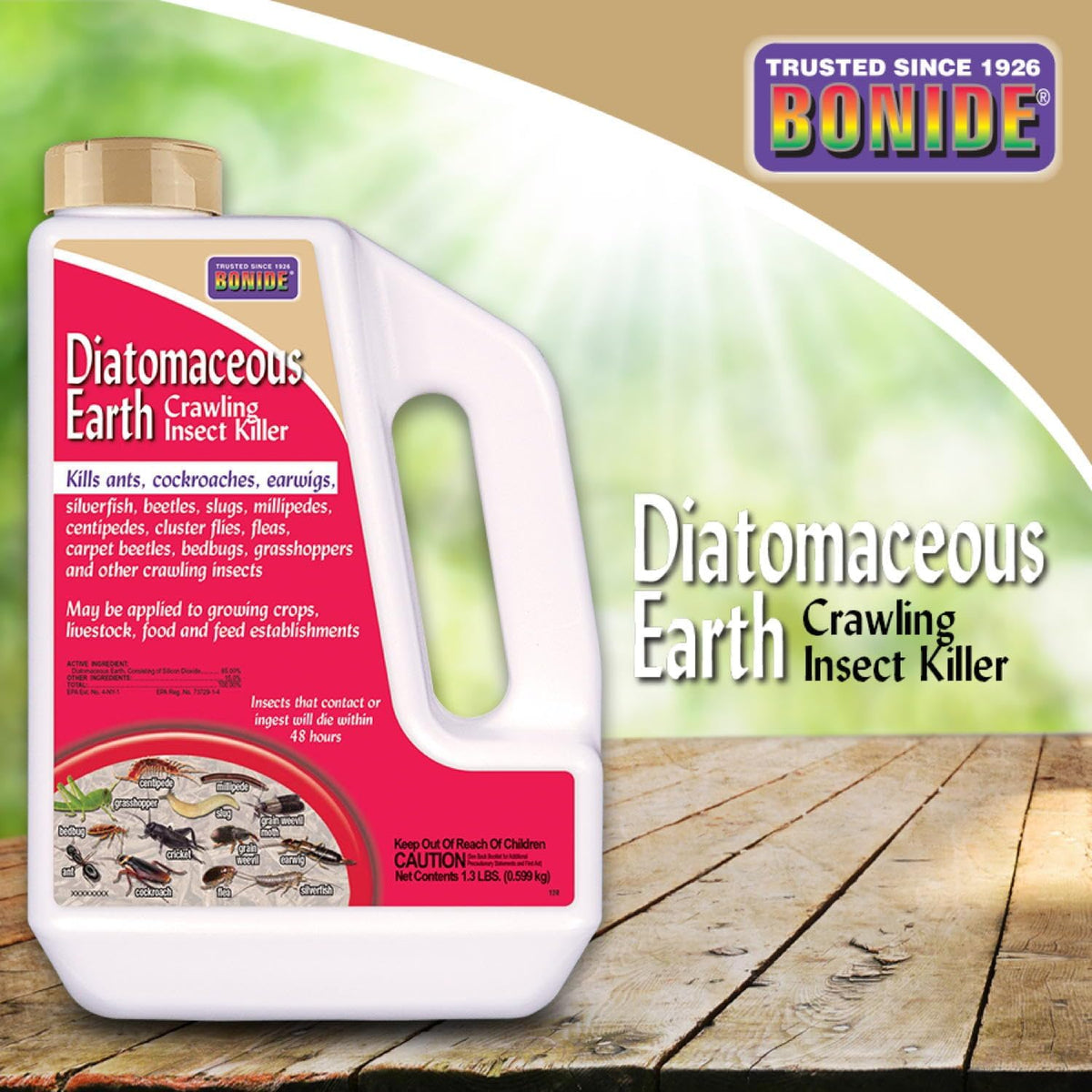 1.3 lbs Diatomaceous Earth Crawling Insect Killer H143131