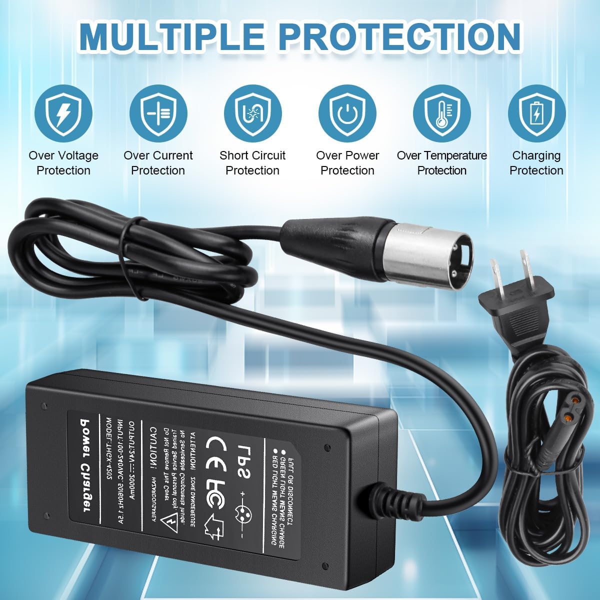24V 2A XLR Electric Scooter Battery Charger Y156